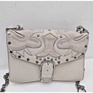 Rebecca Minkoff Biker Mini Handbag Crossbody Bag Gray